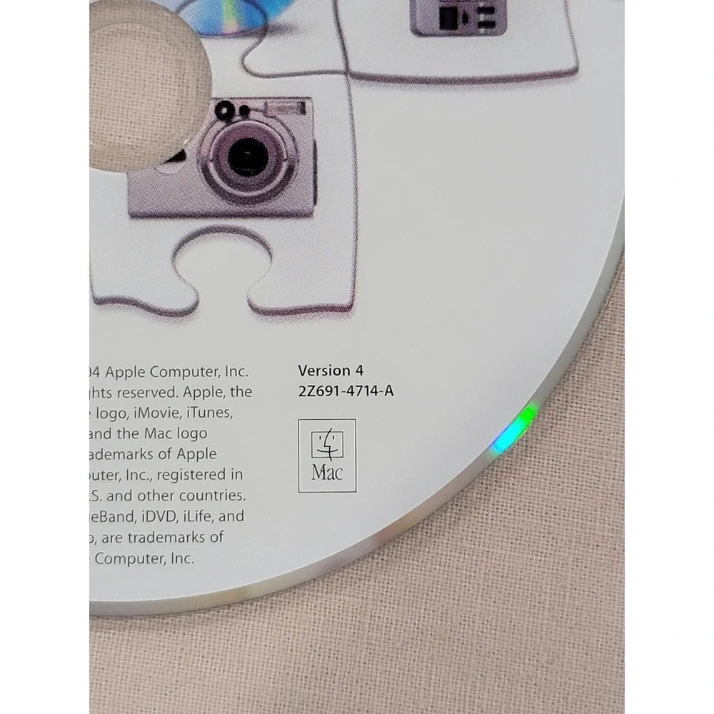 Apple iLife '04 Install‎ DVD iTunes iPhoto iMovie iDVD GarageBand Mac Software